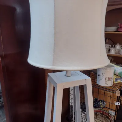 Sale Photo Thumbnail #571: Wood Multi-Shelf Ladder Design Floor Lamp Display Stand (#77)