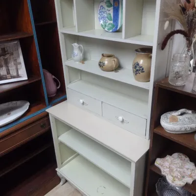 Farmhouse Design Two-Piece Wood Display Cabinet (#7)