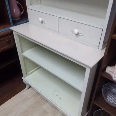 Farmhouse Design Two-Piece Wood Display Cabinet (#7)