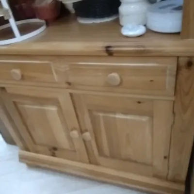 Sale Photo Thumbnail #249: Natural Finish Knotty Pine Display Hutch Choice B (#34)