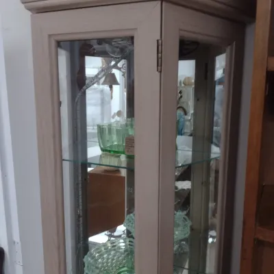 Vintage Curio Display Cabinet with Glass Shelves (#5)
