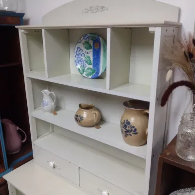 Farmhouse Design Two-Piece Wood Display Cabinet (#7)