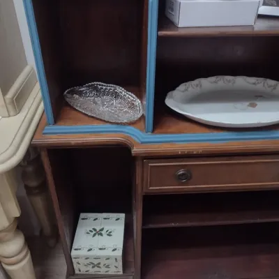 Vintage Solid Wood Multi-Space Display Hutch (#8)