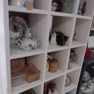 Solid Wood Multi-Cubby Display Organizer Shelf (#12)