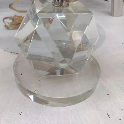Sale Photo Thumbnail #614: Ralph Lauren Geometric Crystal Base Lamp with Shade (#85)