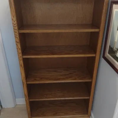 Sale Photo Thumbnail #287: Wood Finish Multi-Shelf Book Stand (#38)