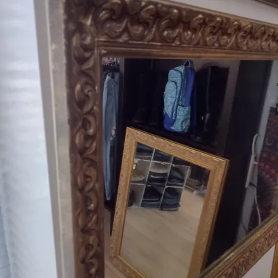 Sale Photo Thumbnail #687: Vintage Gilt Framed Wall Mirror (#99)