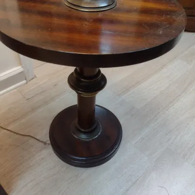 Sale Photo Thumbnail #565: Wood Finish Floor Lamp Table Combination (#76)