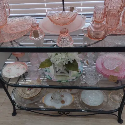 Sale Photo Thumbnail #424: Decorative Metal Frame Baker's Rack Choice B (#56)