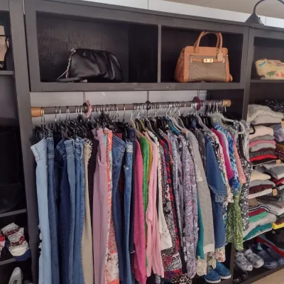 Sale Photo Thumbnail #510: Four-Piece Retail Storage and Clothes Rack Wall Unit (#68)