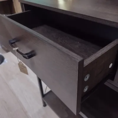 Sale Photo Thumbnail #385: Contemporary Console with Double Drawer and Storage and Dual Shelving (#51)