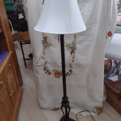 Sale Photo Thumbnail #696: Metal Base Floor Lamp with Shade (#101)
