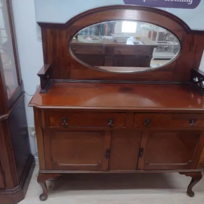 Sale Photo Thumbnail #128: Vintage Mahogany Buffet with Back Mirror (#18)