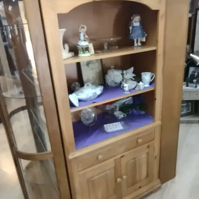 Sale Photo Thumbnail #238: Natural Finish Knotty Pine Display Hutch Choice A (#32)