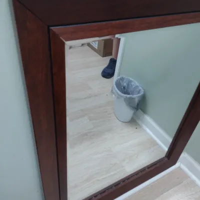 Sale Photo Thumbnail #682: Contemporary Wood Framed Wall Mirror (#98)