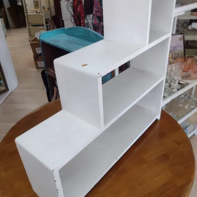 Sale Photo Thumbnail #187: Solid Wood Open Compartment Stairstep Display Shelf Tabletop Design (#25)