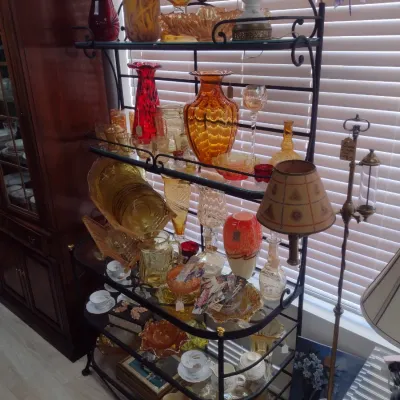Sale Photo Thumbnail #411: Decorative Metal Frame Baker's Rack Choice A (#55)