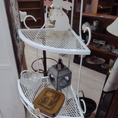 Sale Photo Thumbnail #444: Decorative Metal Mesh Corner Shelf Display (#59)