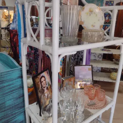 Sale Photo Thumbnail #201: Rattan Multi-Shelf Display Stand (#27)