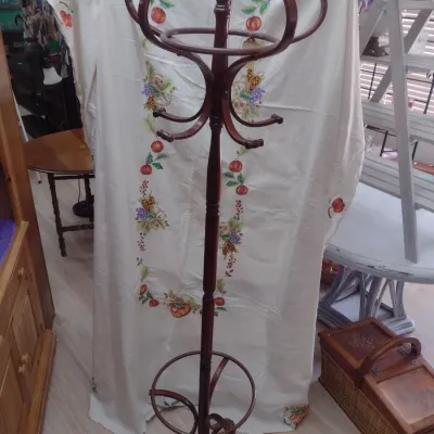 Sale Photo Thumbnail #666: Bent Wood Mahogany Finish Coat Stand (#95)