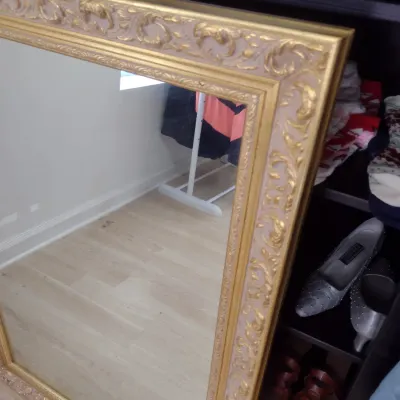 Sale Photo Thumbnail #692: Vintage Gilt Framed Wall Mirror (#100)