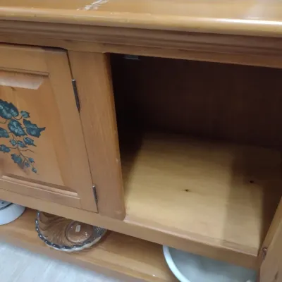Vintage Two-Piece Farmhouse China Hutch Buffet (#2)