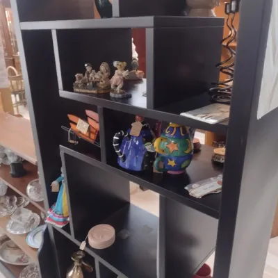 Sale Photo Thumbnail #362: Black Open Compartment Geometric Cubby Display Stand (#48)