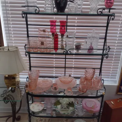 Sale Photo Thumbnail #421: Decorative Metal Frame Baker's Rack Choice B (#56)