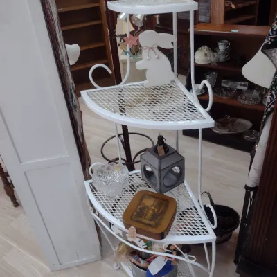 Sale Photo Thumbnail #443: Decorative Metal Mesh Corner Shelf Display (#59)