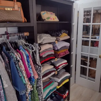 Sale Photo Thumbnail #511: Four-Piece Retail Storage and Clothes Rack Wall Unit (#68)