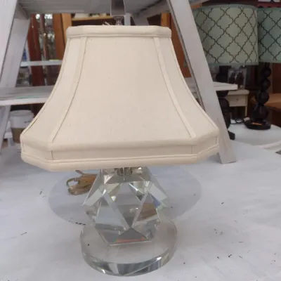 Sale Photo Thumbnail #612: Ralph Lauren Geometric Crystal Base Lamp with Shade (#85)