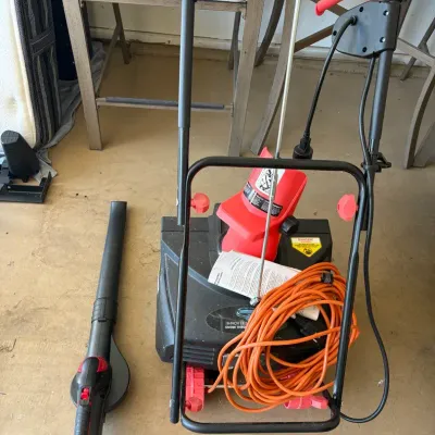 Snow Joe SJ988 Electric Snow Blower w/ Light & Hyper Tough Cordless Blower Set