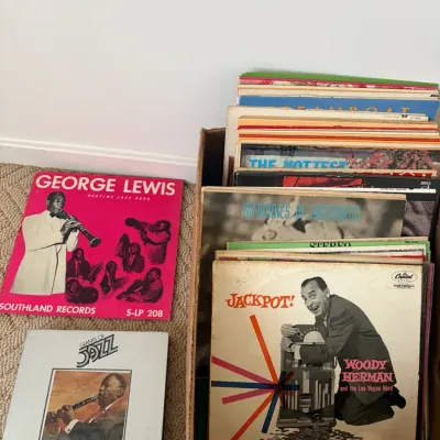 Vintage Jazz Vinyl LP Record Lot Featuring Time-Life Box Set, Woody Herman & George Lewis