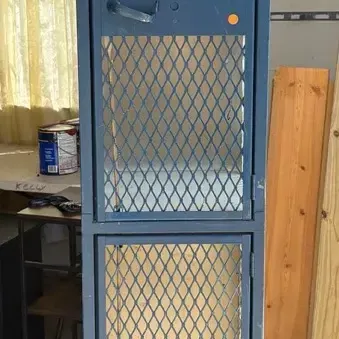 Palmeri Industrial Heavy-Duty Wire Mesh 2-Tier Gym/Utility Storage Locker