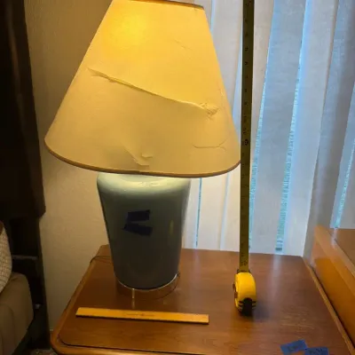 Pair Of Blue Lamps