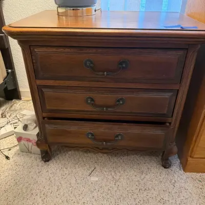 Two Wood Nightstands 27 1/2 X 17 X 23