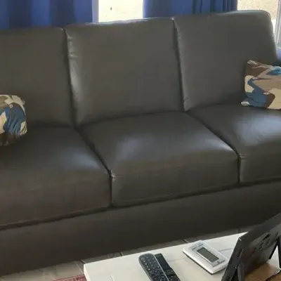 Brown Leather Couch