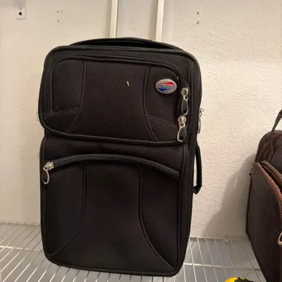 American Tourister Black Canvas Rolling Carry-On 14 X 21