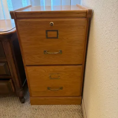 Two Tour Wood File Cabinet 16 X 16 X 27 1/2