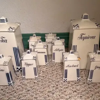 German Porcelain Spice Jars