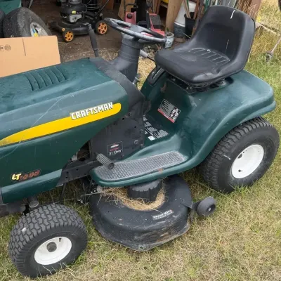 Craftsman Riding Mower, Trailer, & Attachments 