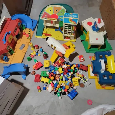 Fisher Price Toys - Garage, Firestation, Airport, Gas Station
