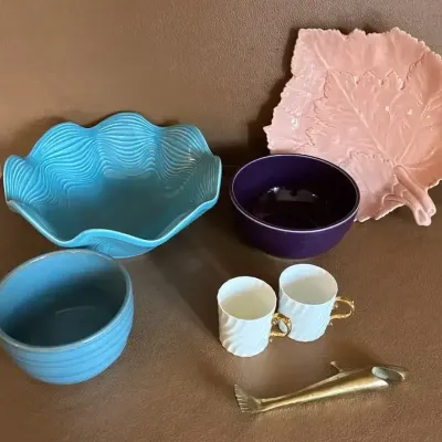 Fiesta & Stoneware, China Espresso Glasses, & Brass Bottle Opener 
