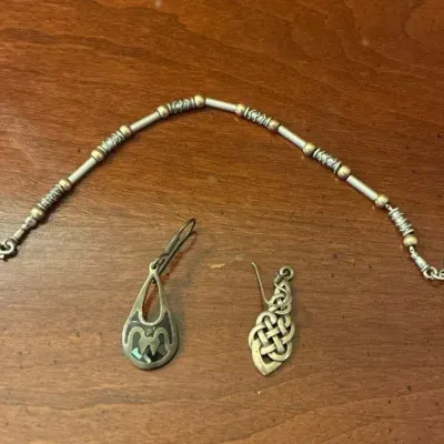 Sterling Earrings And Bracelet 