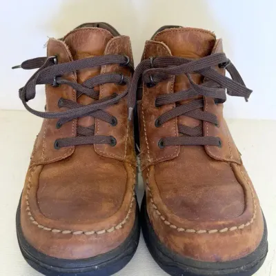 Mephisto Brown Leather Gore-Tex Lace-Up Ankle Boots: Size 8.5