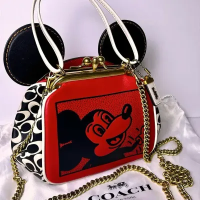Coach x Disney Mickey Mouse Kiss-Lock Handbag 