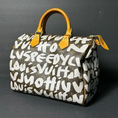 Authenticated Louis Vuitton x Stephen Sprouse VTG Monogram Graffiti Speedy 30 Handbag