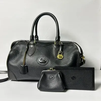 Dooney & Bourke Black Pebbled Leather Satchel Bag, Wallet & More