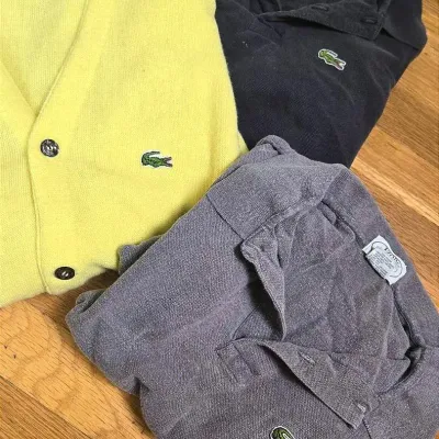 VTG Men’s Lacoste Clothing: IZOD Cardigan & Polo Shirts (M-L)