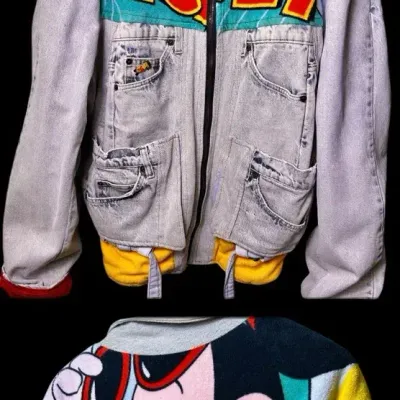 Vintage 90s Too Cute Guetta Bros. Disney Mickey Mouse Levi’s Denim Jacket